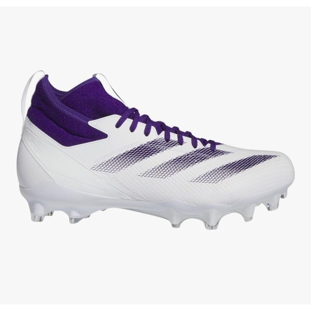 adidas adizero Impact Football Cleats Team Purple White IF2480 Men's Size 14 New